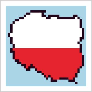 Kanwa z nadrukiem - Polska flaga