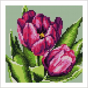 Kanwa z nadrukiem - Tulipany